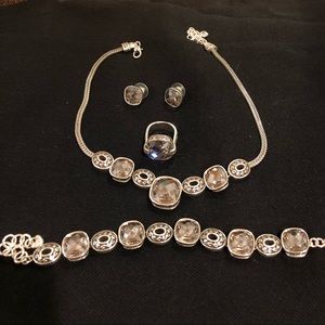 Brighton necklace earrings bracelet and ring